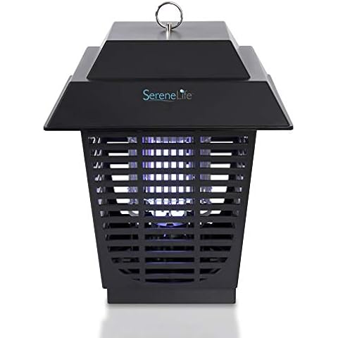 Electric Bug Zapper - Fly & Mosquito Killer, Insect Eliminator or Flying Bug Trap Weather Resistant Electronic Lamp Plug in with UV Light for Home, Indoor and Outdoor Use- SereneLife (AZPSLBZ22) Cover