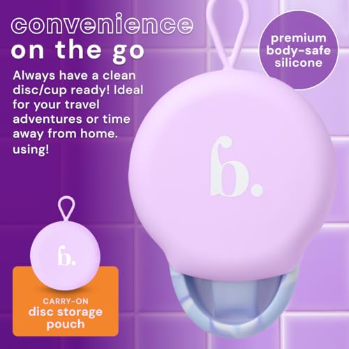 Image of Bodyotics Comfyflow Period Care Pack and Water-Based Lube Bundle (4 Fl Oz) - Menstrual Cup and Discs with String and Ring, Carrying Pouch, Comfort-Fit Design with E-Book Guide, Personal Lubricant