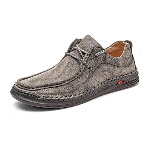 Zapatillas de deporte casuales y mocasines de cuero transpirables de hombre