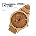 Imagen de VALICLUD Reloj de Pulsera de Madera de Bambú Unisex Cuarzo Esfera de Madera Natural Correa Estilo Minimalista para Uso Diario y Ocasiones Casuales