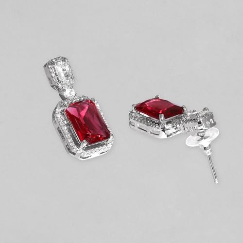 Image of Rubans Necklace Set American Diamond Zirconia Jewellery Gift for Women & Girls