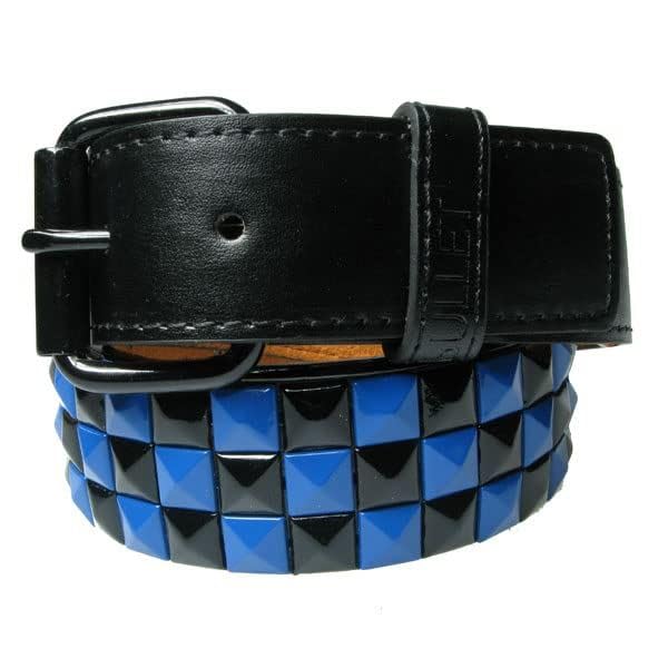 3 Row Checker Pyramid Punk Belt Gothic Rock Style Colourful