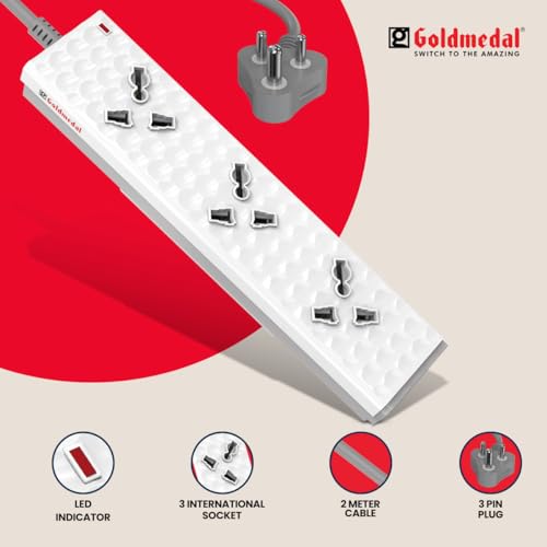 Image of Goldmedal Ninja 3+1 Power Strip | 2 Meter Extension cord