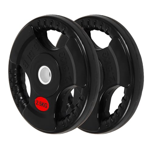ALLinLIFE Discos Pesas, 2.5/5/7.5/10/15/20kg, Discos Mancuernas de Hierro Fundido Ø30/50mm, Antideslizante/Impermeable, Discos de Pesas Metálicas para Barras Olimpicos (Ø50mm-2.5kg*2)