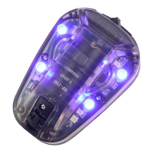 Booiu Tactical Helmet Light Survival Signal Light IR and Visible LED Helmet Strobe Military IFF Helmet Light for Outdoor Sports (Purple)