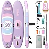 Niphean（Ultra-Light） Inflatable Paddle Board with StabilTrac Fin and Durable SUP Accessories, 10' Stand Up Paddle Boards for Adults & Youth, Versatile Yoga Paddle Board, Gift Ideas-Lavender Whispers