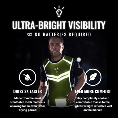 Reflective Safety Vest with Pocket & 2 Bands, High-Visibility Running Vest - image 3