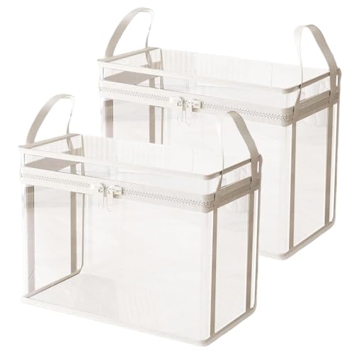 Generisch Caja de almacenamiento de peluche, 2 piezas, caja organizadora para muñecas de peluche, para salón, zona de juegos, estudio, balcón, dormitorio, apartamento, granja, balcón