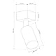 EDO 1-Phasen-Strahler MALGA T System SEVA Dreh- und Schwenkbarer Schienen-Strahler LED Spot Deckenstrahler Deckenleuchte Schienensystem Innenbeleuchtung 1P-Lampe GU10 Schwarz