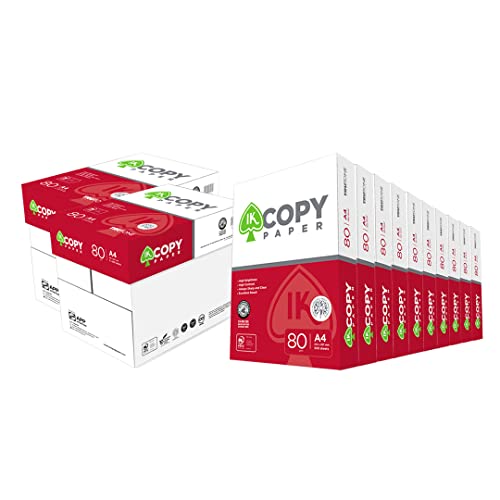 Folios Marca Copy Paper | 2 Cajas con 10 paquetes de 500 hojas (5.000 folios) | DIN A4 y 80 grs | Paquetes para Oficina, Hogar | Folios para Impresoras Láser y de Inyección Fotocopiadora Fax