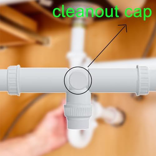 Image of ELEGANT CASA Double Bowl Sink Plastic Drain Out Pipe - White - Polypropylene - Adjustable Length 575mm (23'') - 425mm (17'') & Thread 40mm (1-1 /2″) & 32mm (1-1 /4″)