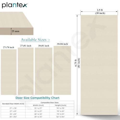 Image of Plantex WPC Doors for Home (25 mm - Thickness) /Waterproof Bathroom Door /2.5x6.75 Feet Wooden Finished Door for Office /Balcony /Kitchen, Density-550 (30x81 inch)