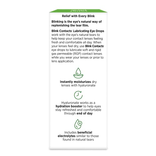 Blink Contacts Lubricating Eye Drops For Soft & Rgp Lenses - 0.34 Oz, Pack Of 2 #TOP5