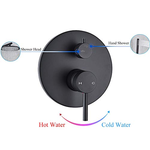 Robinet de douche à jet ajustable et douchette manuelle ergonomique - 3