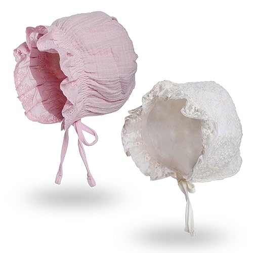 Baby Girls Christening Cotton Adjustable Sun Protection Hat