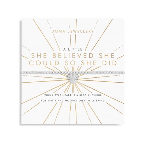 Joma Jewellery A Little She Believed She Could Stretch Bracelet - 17.5cm Universal Size Womens Silver Plated Bracelet