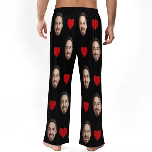 Custom Pajama Pants for Man Woman, Personalized Photo Lounge Pant Custom Face Pajama Pants Funny Lounge Pant3