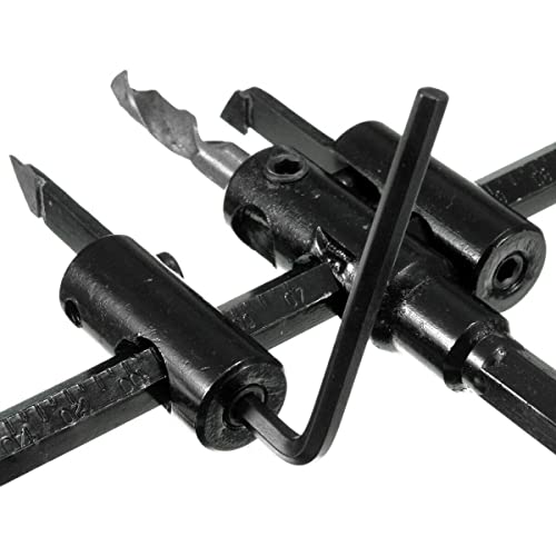 30-120mm Adjustable Circle Hole Cutter Hole Saw Drill Bit Round Cutting Wood Cutter for Woodworking, Black - Image 3