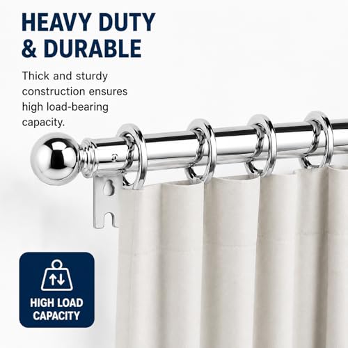 Image of Stainless Steel Curtain Rod | Silver & Chrome Finish | Anti-Rust | Sturdy & Durable | Multipurpose | SS Pipes for Door, Window, Shower, Home and Office (1 pipe, 5.5ft)
