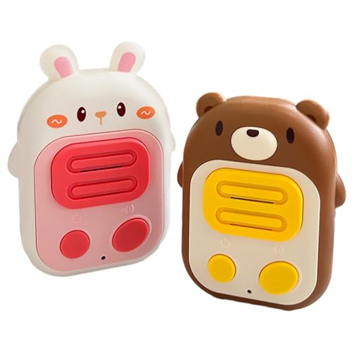 Walkie Talkies De Mano,Walkie Talkies Para Niños | Walkie Talkies con de oso y conejo de largo alcance de 2 piezas que funcionan con pilas para niños - Walkies Talkies silenciosos inalámbricos para ju