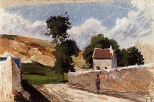 Peinture à l'huile de Pissarro - Chef-d'œuvre d'art impressionniste 20x24 pouces