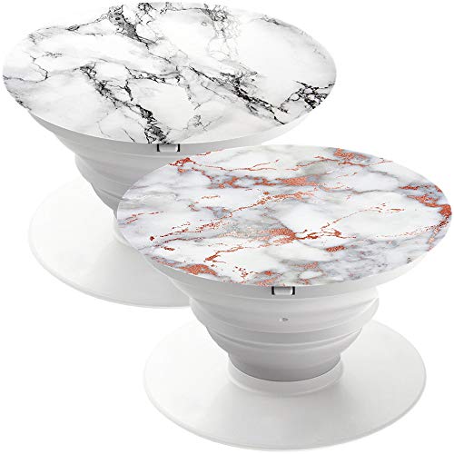 Mbuynow 2 Pack Suitable for all Smartphones and Tablets Phone Holder - White Rose gold Marble