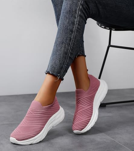 Women's Slip On Walking Shoes Casual Comfortable Lightweight Breathable Mesh Sock Shoe Non Slip Athletic Workout Fashion Tennis Running Sneakers2