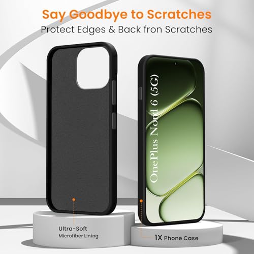 Image of Jkobi Rubberised Back Cover Case for Oneplus Nord 6 (Textured Grip Design | Camera Protection | Slim and Light Weight | Soft Touch and Feel)