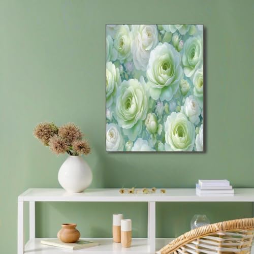 Tableau décoration murale imprimé rose verte de qualité supérieure