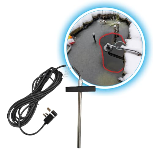 Finest-Filters Floating Pond Heater for Koi Fish Pond Anti Ice/De-Icer & Ice Guard | Winter Pond Accessories | 150/300 / 600w (150w) Prevents Surface Freeze for Gas Exchange