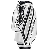 PYKES PEAK（パイクスピーク） ゴルフ キャディバッグ カートタイプ 【軽量 2.5kg 8.5型 47インチ 4分割】 キャディーバック ゴルフバッグ カートバック カートバッグ GBG-201【ホワイトブラック】