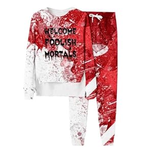 Briskorry Halloween Damen Sportanzug 2-teilig Set