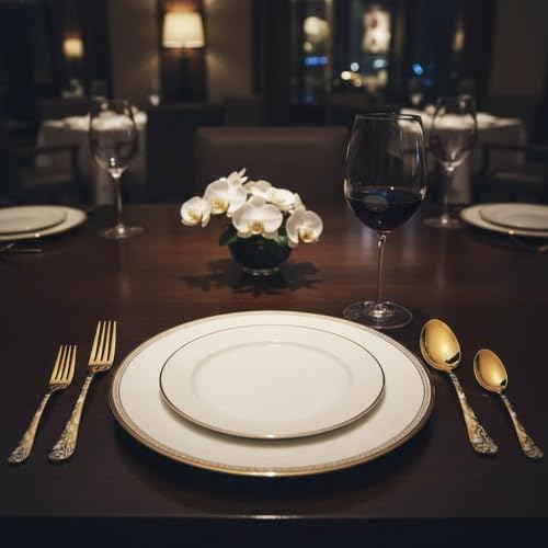 Image of 15 Pcs Gold Floaral Stainless Steel Cutlery Set for Dining Table with Spoons and Forks Set + Butterknives - The Perfect Tableware /Flatware