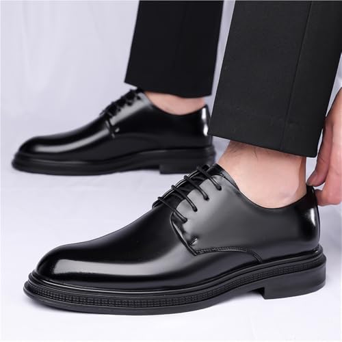 Men's British Style Formal Oxford Shoes Platform Sole Wedding Groom Shoes Business Dress Leather Shoes Wide Width Casual Youth2