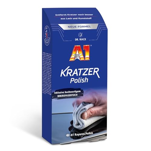 DR. WACK A1 Kratzer Polish 50 ml inkl. Mikrofasertuch - Kratzer-Entferner für Autos - Polierpaste für Lack & Kunststoff - Autopolitur für mehr Glanz - Hochwertige Autopflege