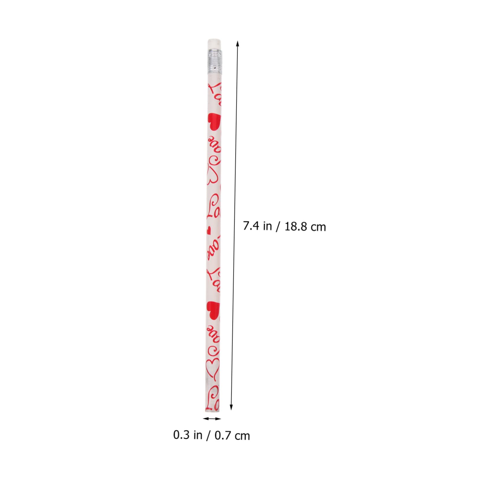 Tofficu 4 Ensembles Crayon D'amour Stylo Poignées Crayons Pré-taillés Crayons Géants Crayon D'embrayage Mignons Pour Enfants Hb Caoutchouté Peuplier 50 Pièces * 4
