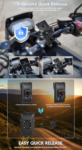 Navi Écran Moto sans Fil avec double Bluetooth pour CarPlay et Android Auto