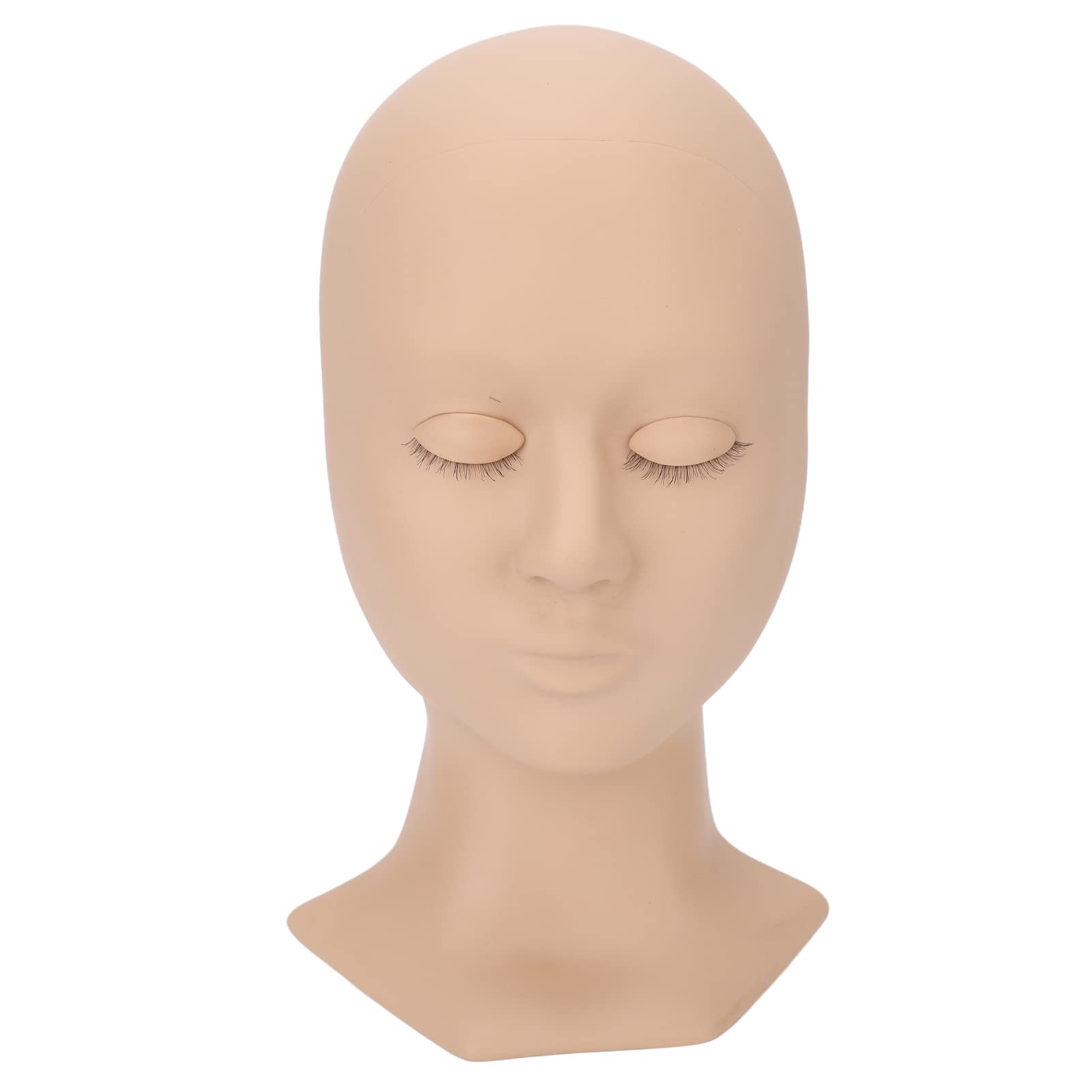Plplaaoo B Lash Mannequin Head,Eyelash Mannequin Head Eyelash Extension Supplies For Makeup,Replaced Eyelids Silicone Training Mannequin Head For Lash Extensions,For Eyelashes Practice(B)