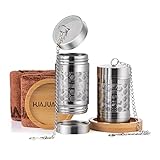 Tea-Infuser-Strainer-Set-HUAJUANPIE - 2 Pack 304 Stainless Steel Loose Tea Steeper, Double Lids Design, Extra Fine Mesh Tea Balls for Loose Tea, Spices, Seasonings, Great Gifts for Tea Lovers