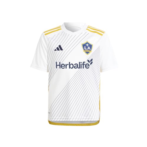 adidas Kids Boys Lag Home Crew Neck Short Sleeve Jersey Football Casual - White - Main Image