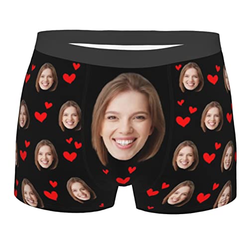 Sous-vêtements Personnalisés Pour Le Visage, Boxer Et Culotte Avec Nom Personnalisé, Ouverts 24 Heures Sur 24, Cadeaux De Saint-valentin Pour Couple