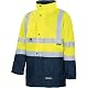 Vizwell Parka 5 in 1 Warnjacke in Leuchtgelb/Marine (S) für Warnschutz