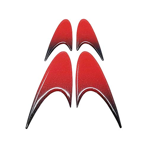 Quattroerre 19812 Fregi Adesivi 3D Racing Wing, Rosso Metallizzato, Rosso Metallizzato