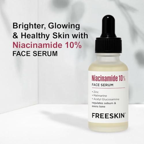 Image of Free Skin 10% Niacinamide Face Serum with Zinc | Oil Control & Pore Minimizing Formula | Fights Blemishes, Evens Skin Tone & Enhances Clarity | Suitable for All Skin Types | 30 ml