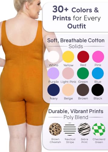 Image of STRETCH IS COMFORT Womens Plus Size Tank Unitard Athletic Rompers For Women