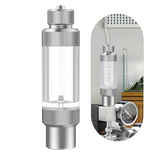 Pawfly Aquarium CO2 Bubble Counter with Built-in Check Valve, Single-Headed Carbon Dioxide Bubble Counter for CO2 Generator Regulator, Non-Return CO2 Bubble Meter for Planted Tanks