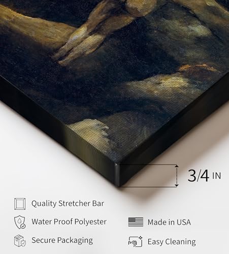 Image of Poster Master Goya Canvas - Retro Saturn Devouring His Son Painting Print - Mythology Art - Gift for Men, Women - Gothic Wall Decor for Living Room, Bedroom, Office - Available in 8x10 to 30x40