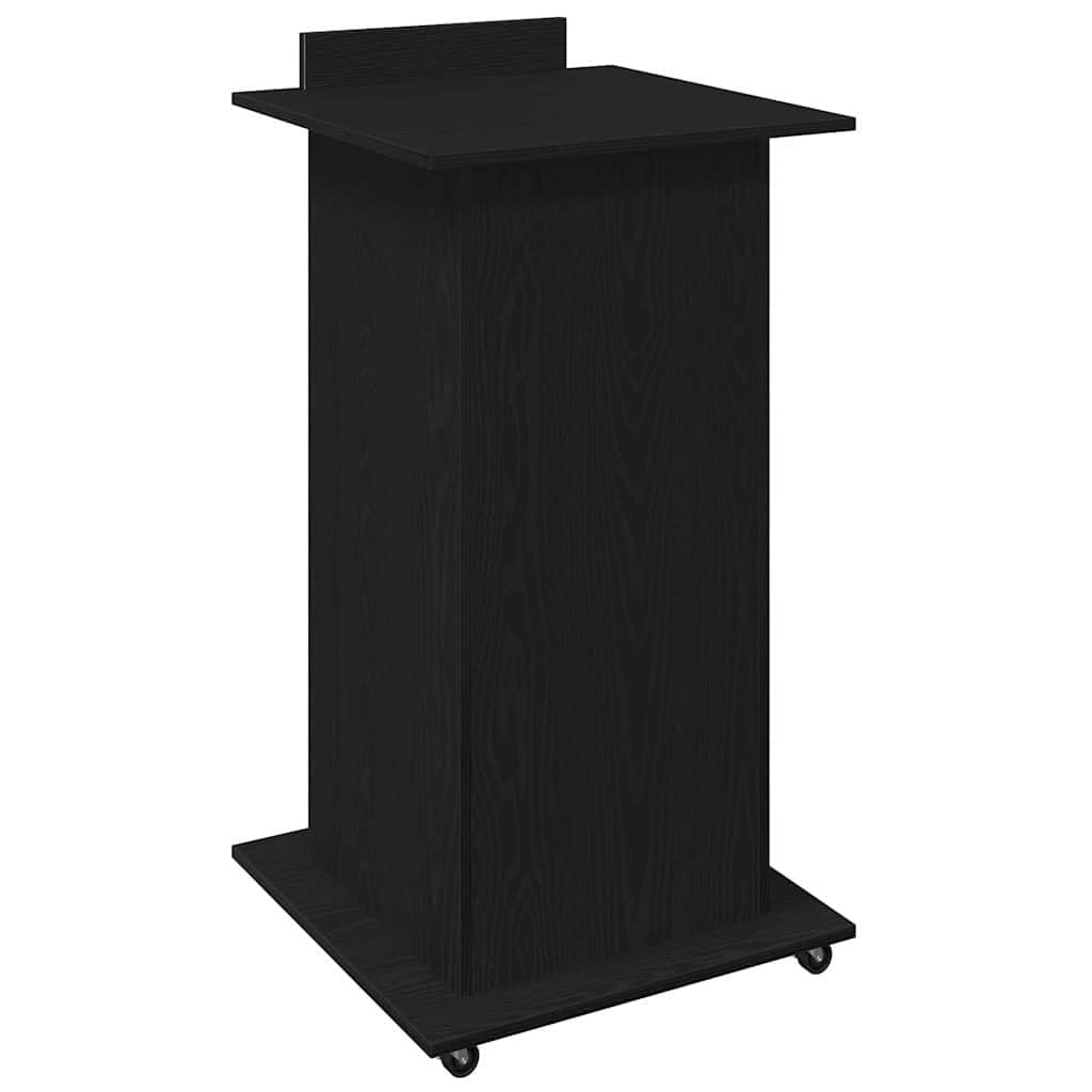 Podium Schreibtischorganizer aus Holzwerkstoff in Schwarz Eichen-Optik 55 x 55 x 107 cm mit praktischen Regalen und Schubladen für effiziente Büroorganisation