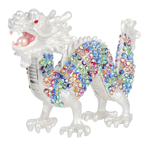 Figurine de dragon Amosfun en alliage et strass pour un interieur chic