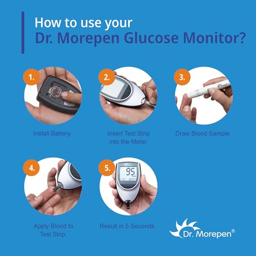 Dr.Morepen GlucoOne Blood Glucose Monitor Model BG 03 with 25 Strips - Image 3